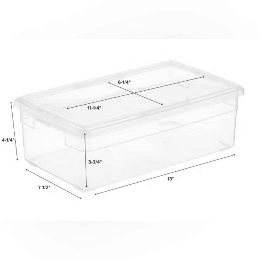 THE CONTAINER STORE Clear Plastic Storage Boxes - 2 - Picture 6 of 8